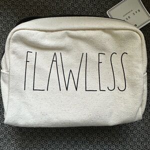 New Rae Dunn zippered canvas cosmetic bag “flawless”.